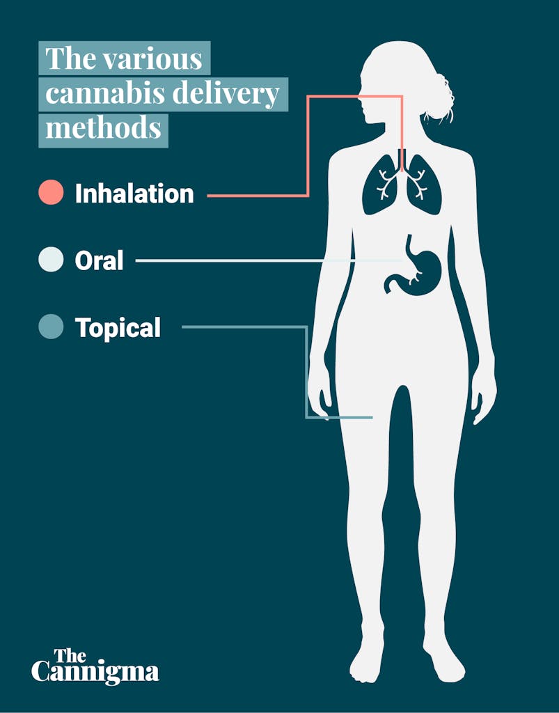 Cannabis can be consumed in three different ways: inhalation, edibles and topicals