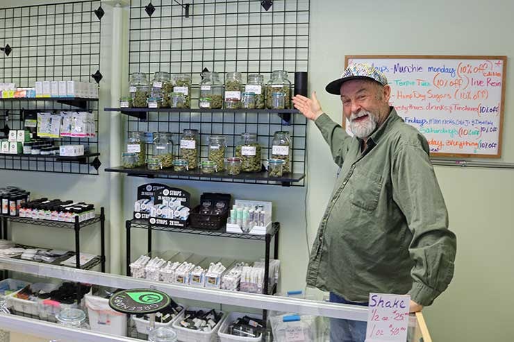 Budtender in a dispensary