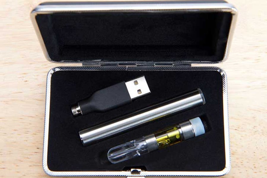 A cannabis vape pen