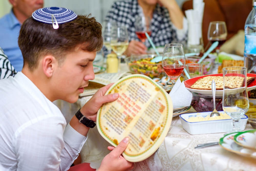 A Passover seder 