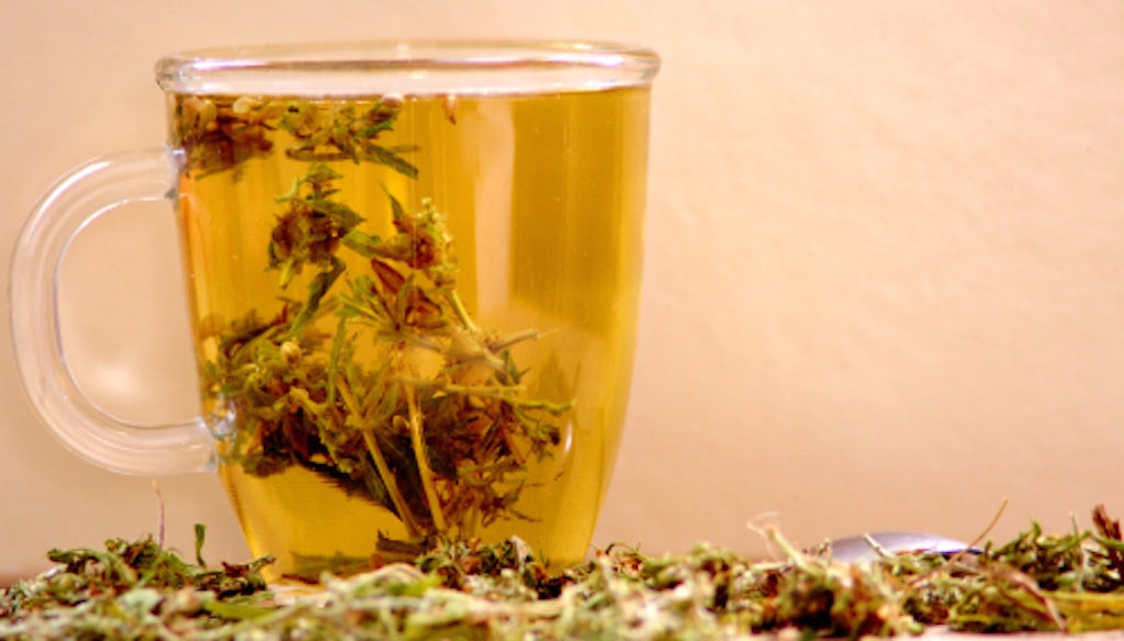 Cannabis-infused tea