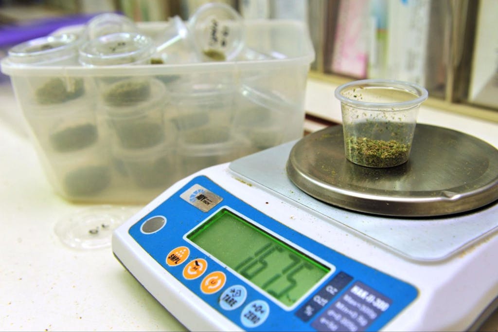 Medical cannabis on a scale