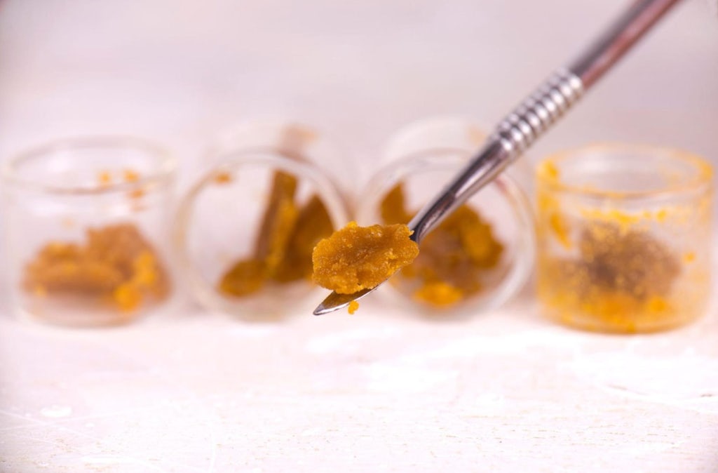 Macro detail of cannabis concentrate live resin